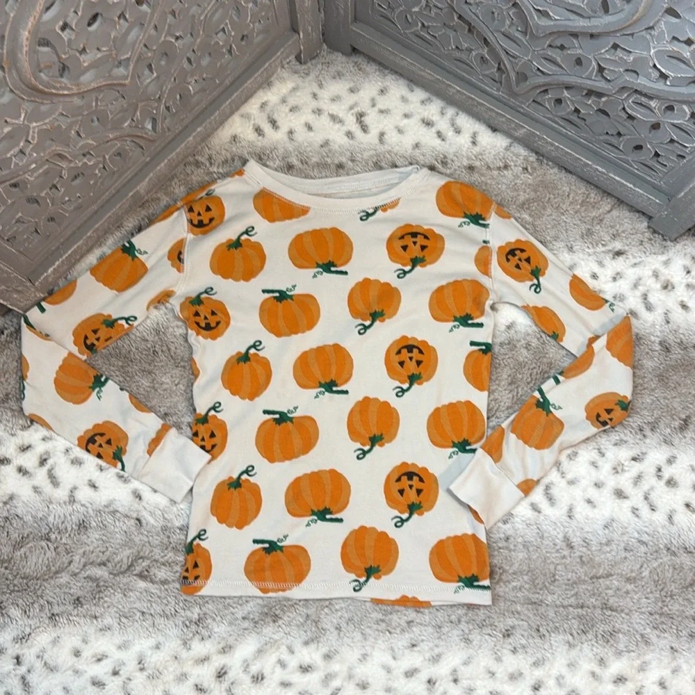 Old Navy long sleeve pajamas kids large pumpkin jack o’lantern halloween fall